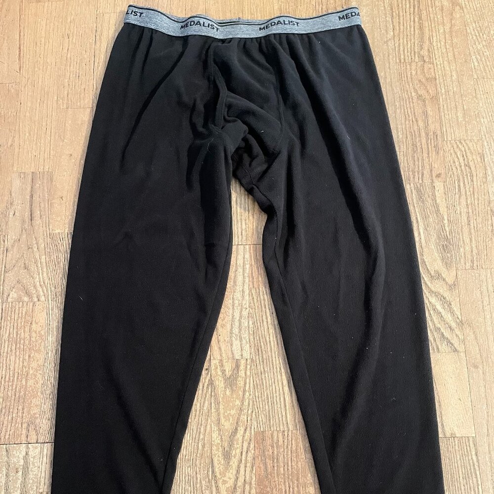 Medalist Men’s XL Fleece THERMAL WEAR LEGGINGS BLACK